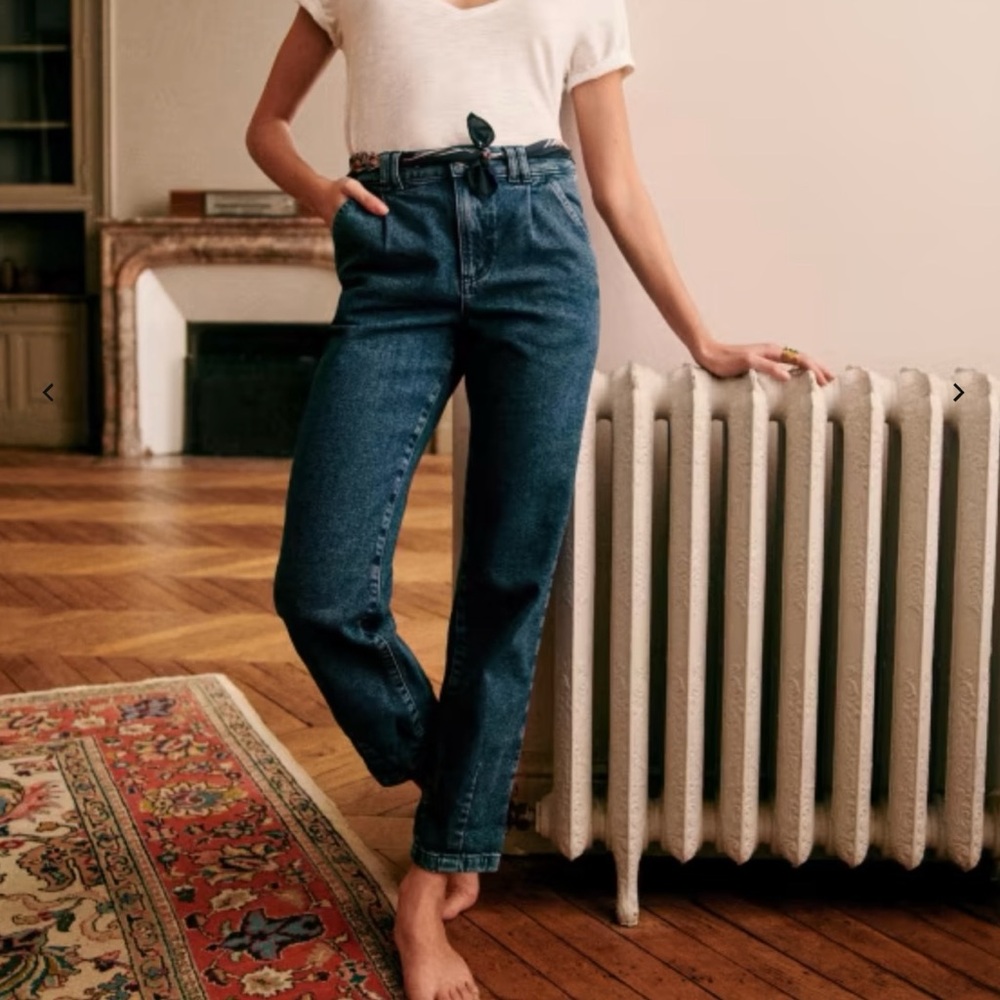 Sézane Manu Trousers in Denim Blue